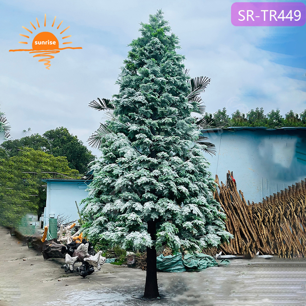 DMX RGBW Commercial Outdoor LED Lighted Giant Large Artificial simulated tree Christmas Fire-resistant material for safety Tree