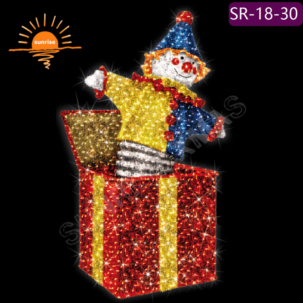 3m 5m Outdoor LED  Lighted Walk Through Large Gift Box Presents pop up santa Shopping Mall Christmas elf Decorations