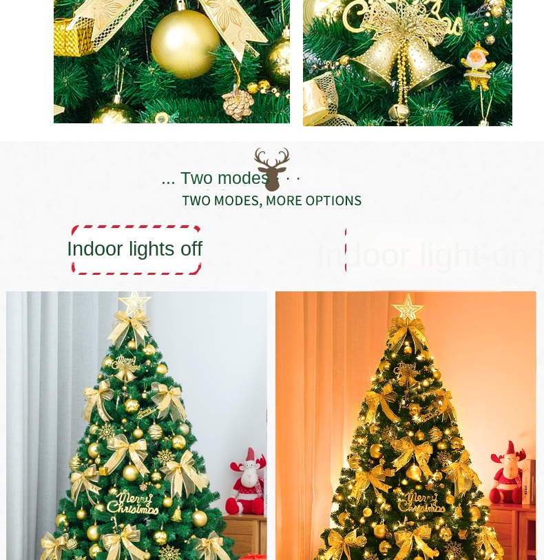2022 Hot Artificial Small Christmas Tree with LED Light Decoration