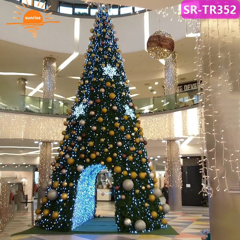 New Product 110V 220V Colorful Artificial PVC Christmas Tree for Street New Year Decoration