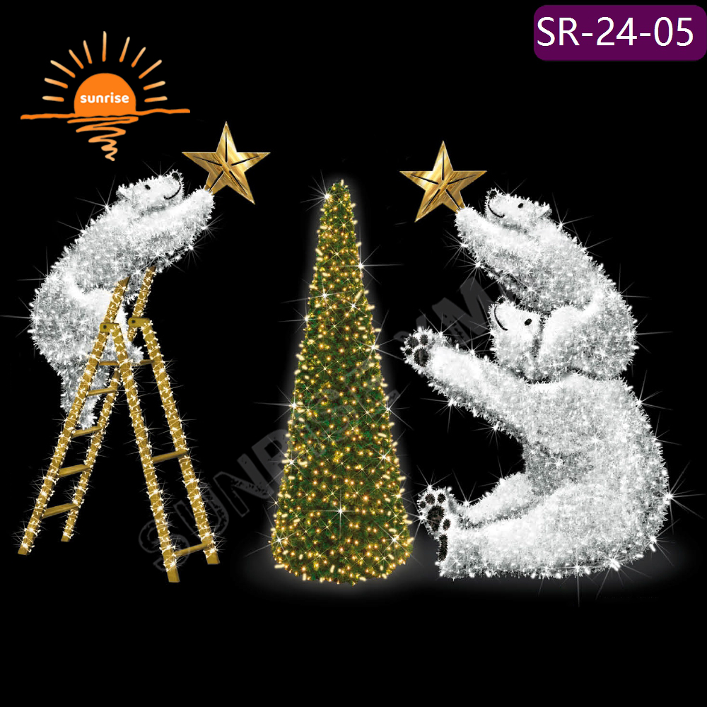Best LED Animal Motifs Lights show Big Large 3D Bear Custom High Brightness for Garden Holiday Street Park Decoration