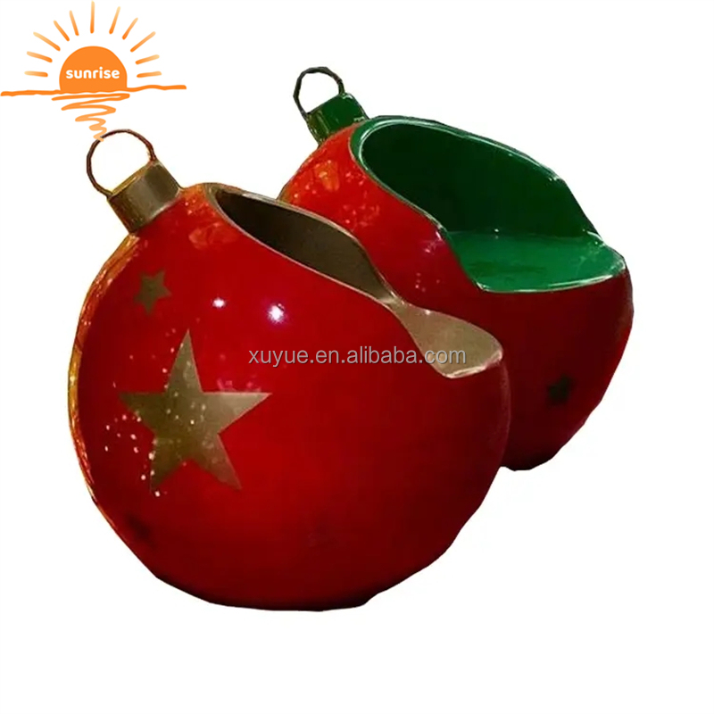 Commercial Christmas Decorations Diameter 80cm Fiberglass Ball Chair Christmas Decoration