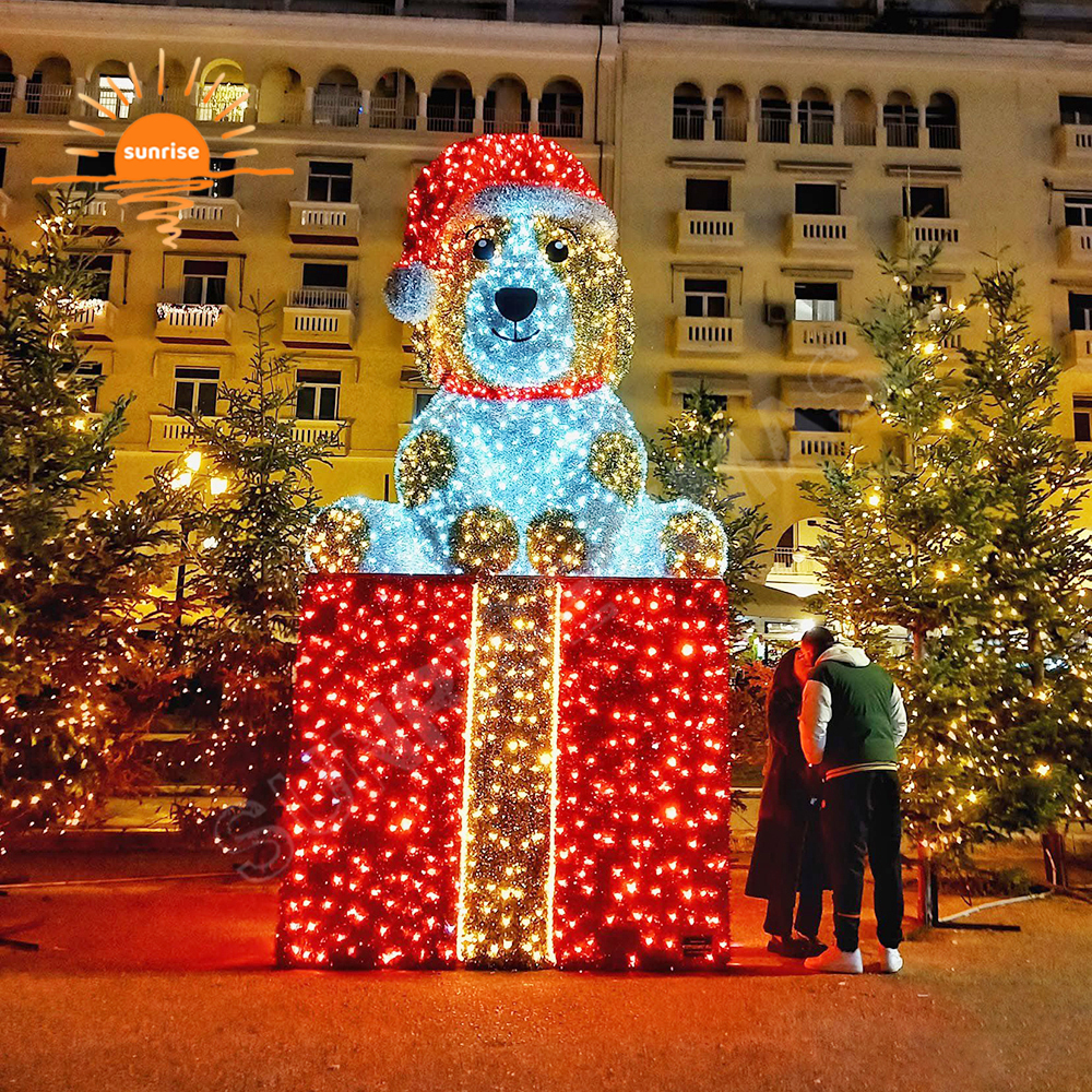 Best Holiday Light Displays Gift Motif Light Christmas Huge Animals Landscape Outdoor Snowmen Decorative Light Show in Stock
