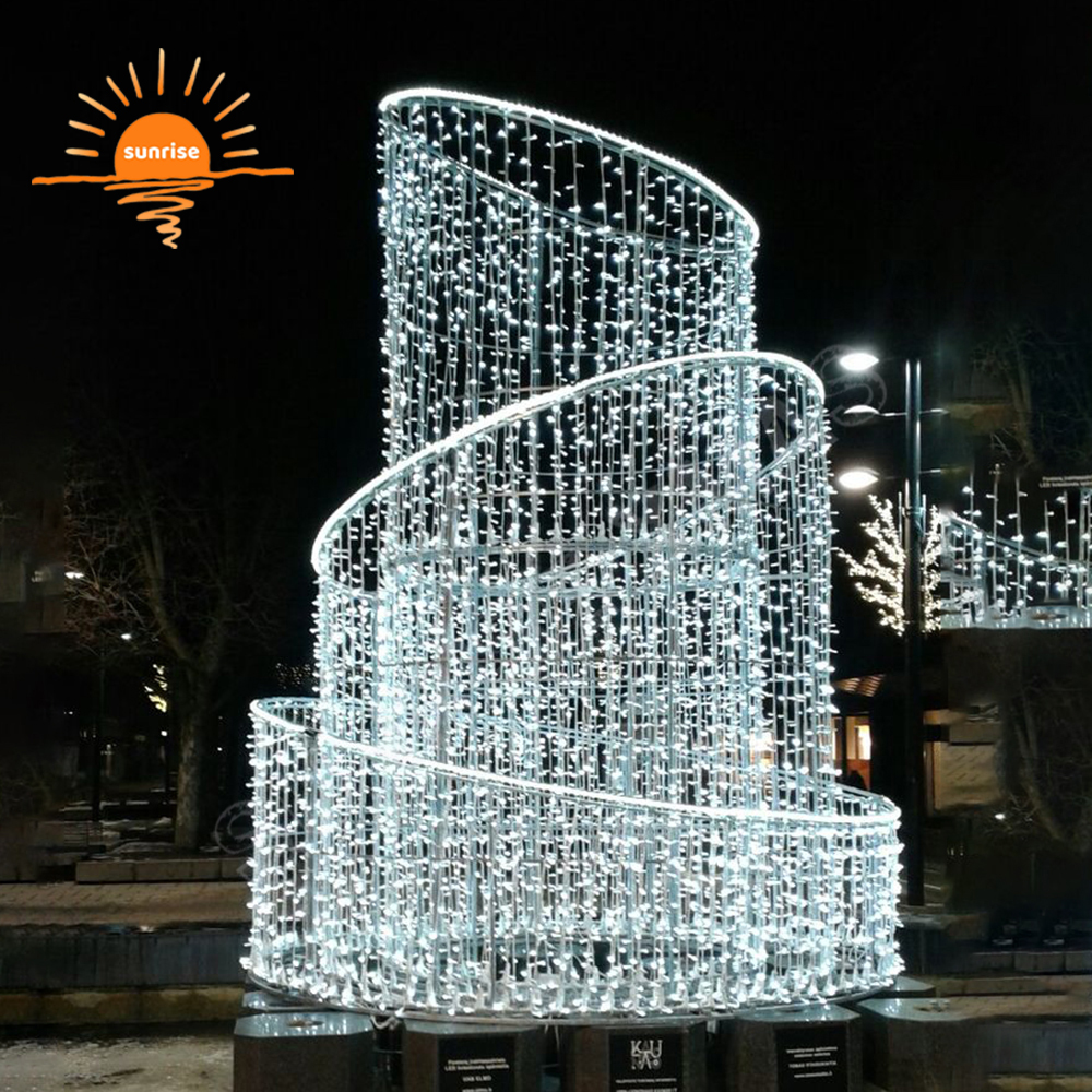 Outdoor Waterproof Led 3d Fountain Theme Motif Sculpture Light Show Christmas Decoration Supplies Light Party Event Ornament