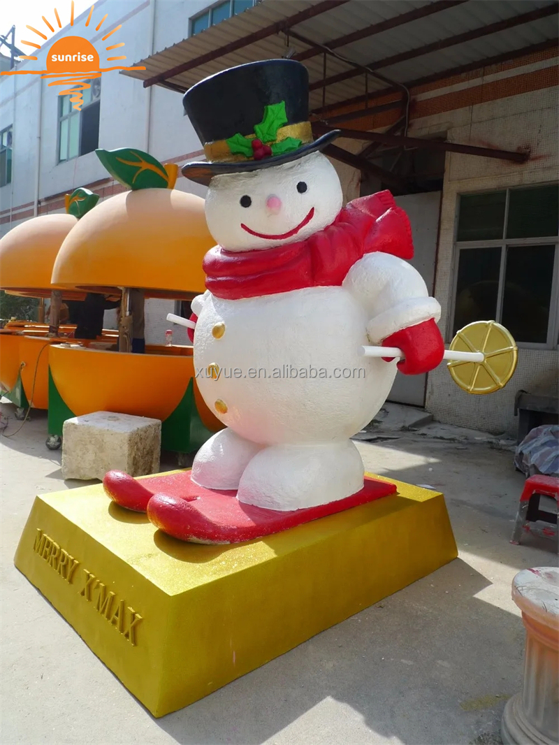 Hot Sale Christmas Decoration Fiberglass Statue Life Size Outdoor Santa Claus