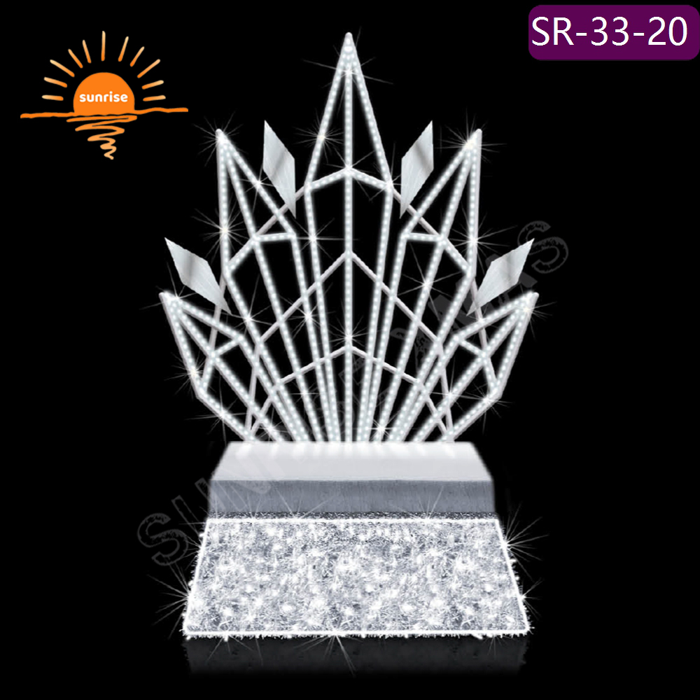 IP65 LED Commercial Christmas bauble/ornament Decorations Custom seat chair with ice spikes Xmas throne light show in stock