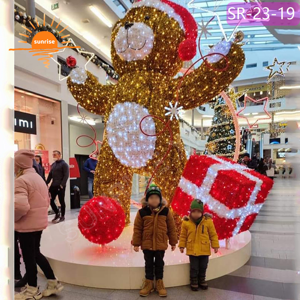 Christmas Polar bear motif decoration large LED custom animals motif light RGB pixel lights Party Event Ornament