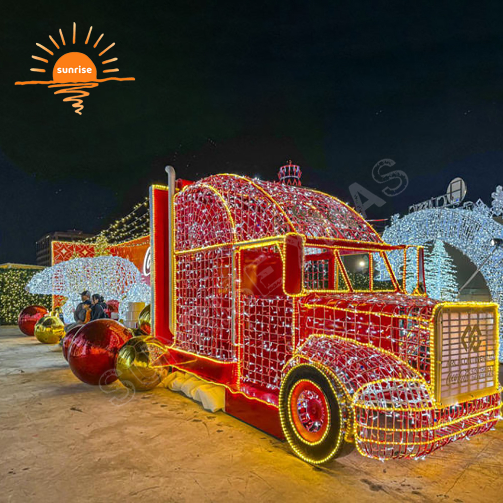 OEM Custom New Design Large Led Car Motif Light Show IP65 Outdoor Waterproof Christmas Vehicle Light for Holiday Decoration