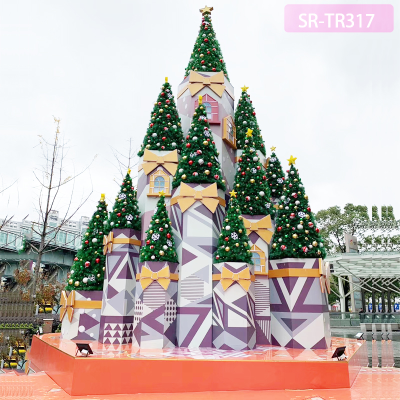 5m 6m 8m 9m 10m 12m 15m  New Shopping Mall Commercial Large Giant Christmas Tree With Toys