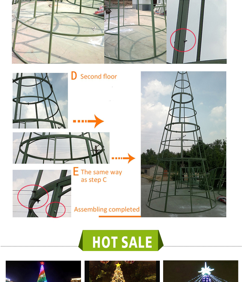 Indoor 2m 3m 4m Pre Lit Christmas Tree for Shopping Mall