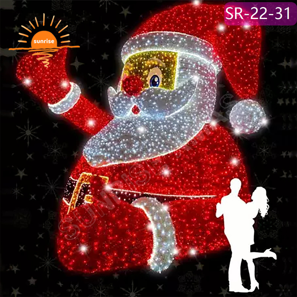 Season in Winterland Light Show christmas RGB pixel motif lights LED Santa Claus decoration Landscape lighting in stock