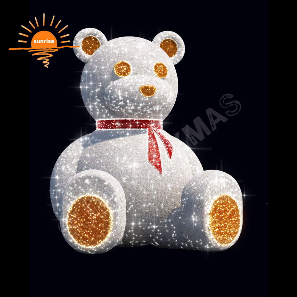 Xmas Commercial Huge Outdoor LED  Lighted Christmas Polar Bear Santa Led Light Large Outdoor Christmas Penguin Decorations