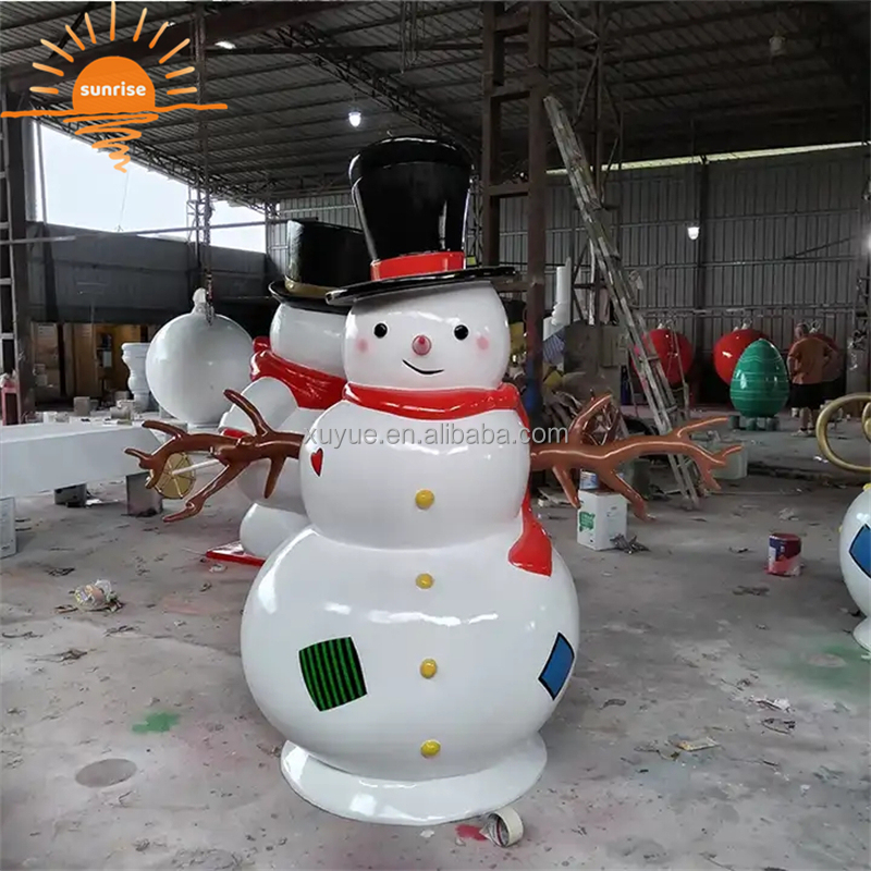 Hot Sale Christmas Decoration Fiberglass Statue Life Size Outdoor Santa Claus
