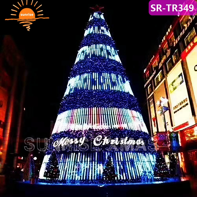 2023 Giant LED Light PVC Artificial Christmas Tree Commercial Giant 16ft  20ft 30ft 40ft  Luxurious Big Large Christ