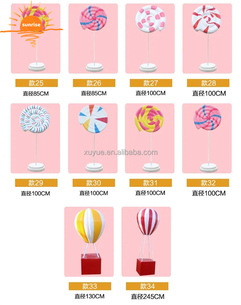 Support Customized Life Size/large Resin Fiberglass Hot air Balloon Sculpture Statue Christmas Decorations