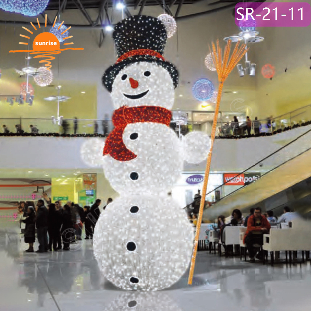 Mall park decoration props LED motif light Christmas photo op snowman design outdoor waterproof theme in Winterland Light Show
