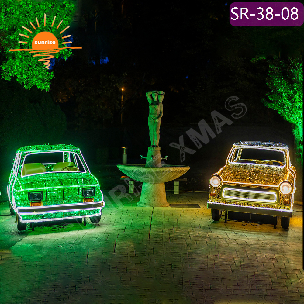 IP65 Large Outdoor LED car/bus LED street Light Up Outdoor Christmas Vehicle theme Lighted show for Holiday Decorations