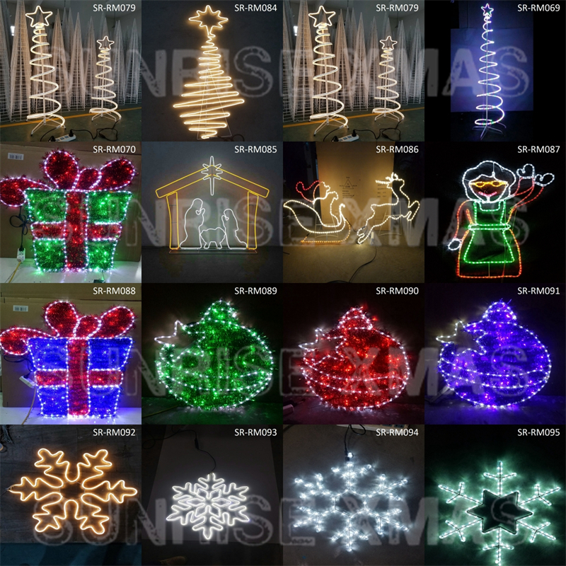 2D LED Christmas Santa Light Outdoor Waterproof Luminescence String Lights Motif Light