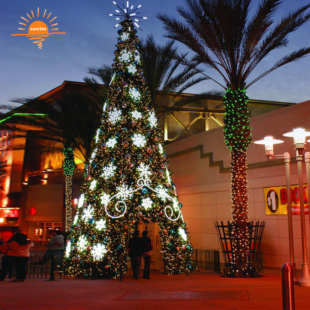 Outdoor Giant Decorations Metal Outdoor Lighted Giant LED Christmas Tree Music Programmable Artificial PVC Christmas Tree