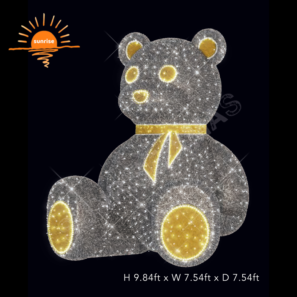 Xmas Commercial Huge Outdoor LED  Lighted Christmas Polar Bear Santa Led Light Large Outdoor Christmas Penguin Decorations