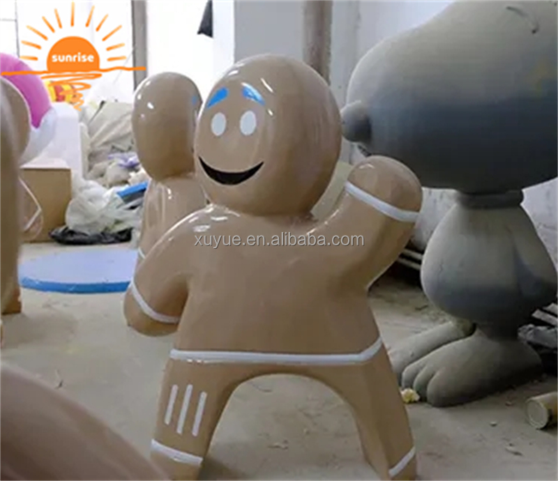 Fiberglass Large Candyland Donut / Resin Candy Park Doughnut Sculptures for Festival Wedding Bakery Shop Decor