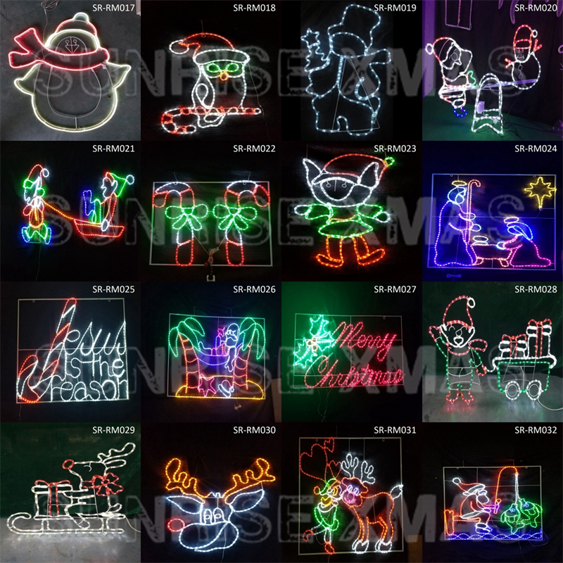 2D LED Christmas Santa Light Outdoor Waterproof Luminescence String Lights Motif Light