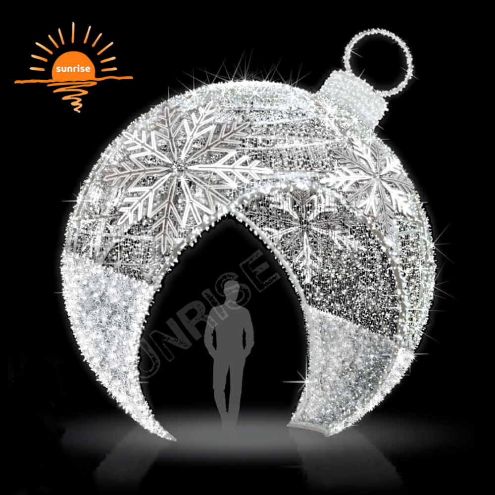 Christmas Decoration Supplies Outdoor Waterproof Large Christmas Gift Box Decorations for Mall Giant Bauble/ornament Motif Light