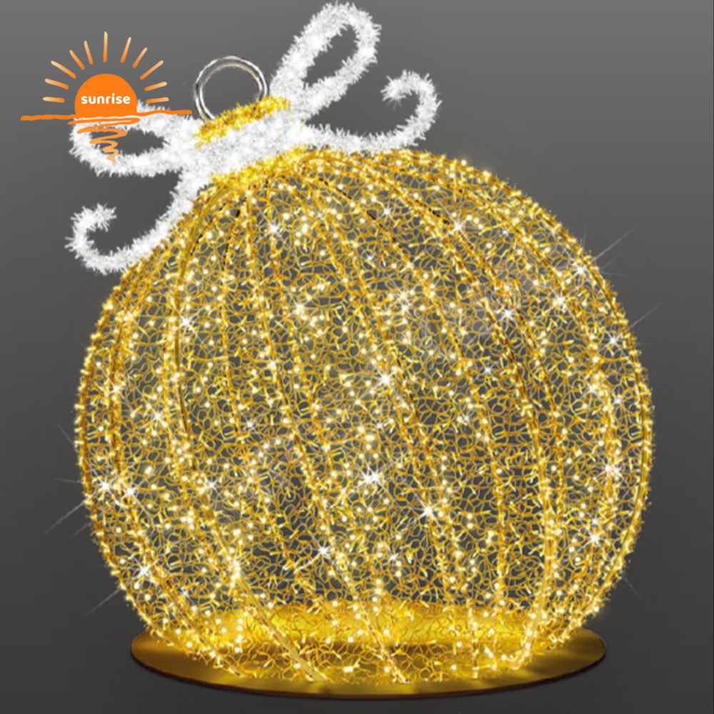 Christmas Decoration Supplies Bauble Ornament Christmas Outdoor Giant Commercial LED Lighted Walk Through LED Ball Chair