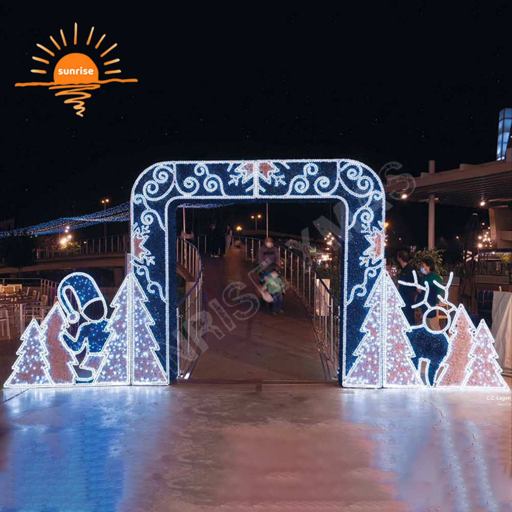 Christmas Star Decoration Supplies Arch Led Light Large Ramadan Moon Chair Decoration Walk Through Tunnel Waterproof Lights
