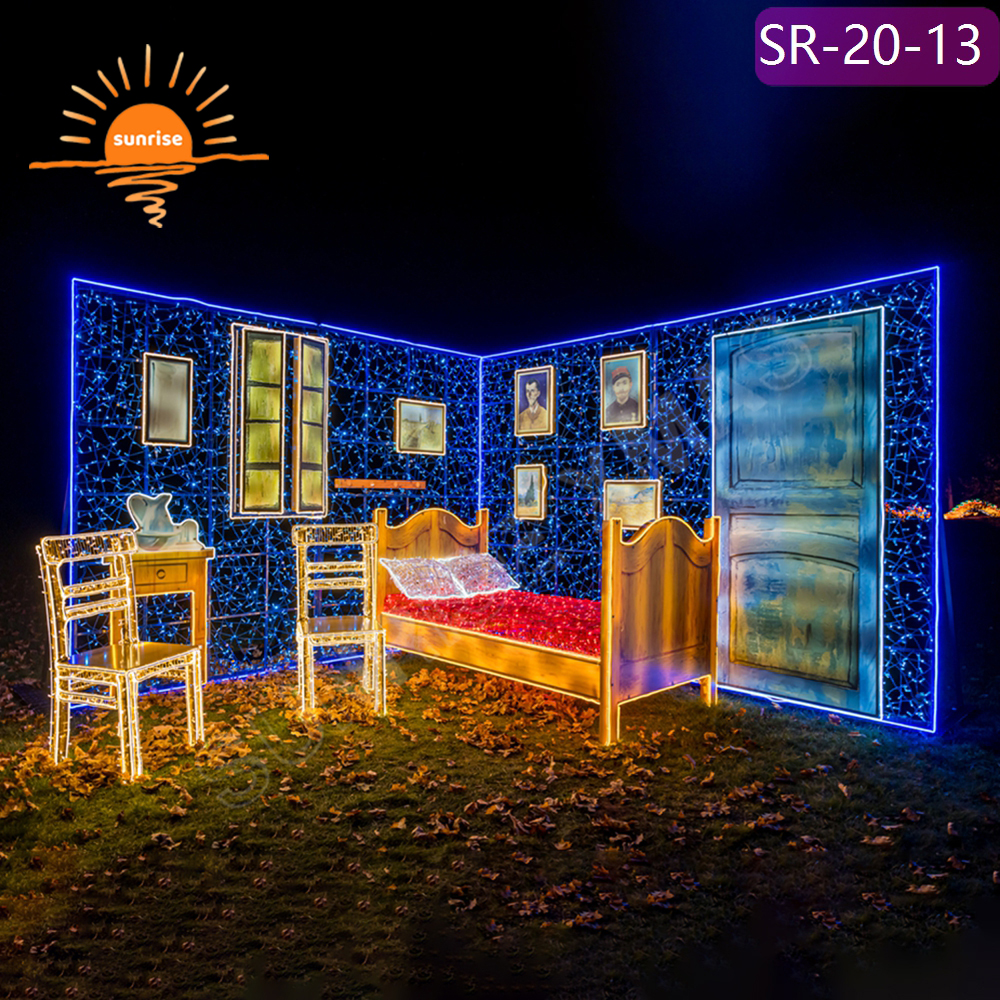 Christmas IP65 wonderland walk through castle motif light LED walk through arch tunnel decoration light show