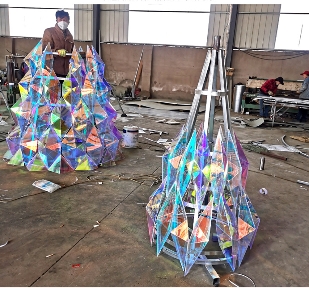 Frame Artificial Giant Christmas Tree Ornament Decoration 6meter Metal Sunrise Steel Frame and LED Light Large Xmas Tree CN;ZHE