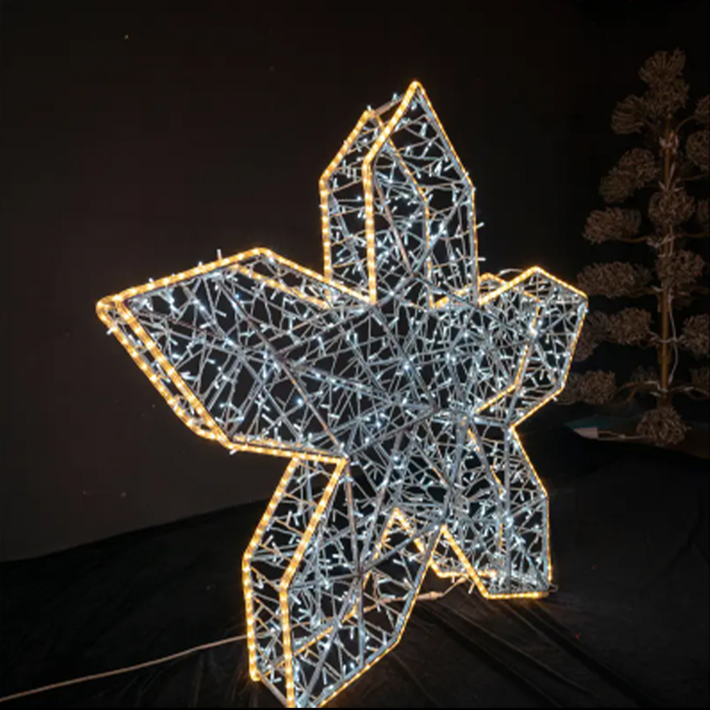 2D Led Candles Motif Lights Outdoor Christmas Decoration Light Cake Candy Cup Christmas Snowflake and Sweets Decoration Supplies