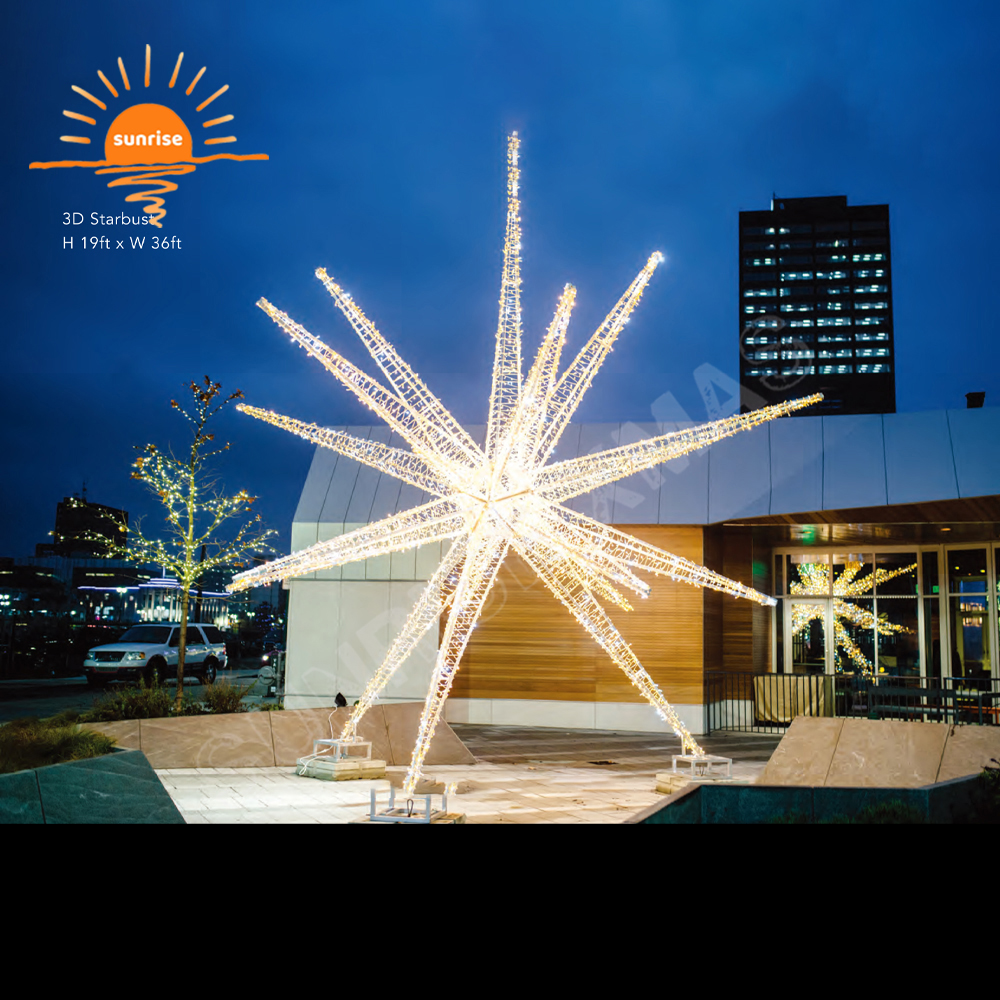 Customizable Christmas Motif Lights Commercial Huge Outdoor LED  Lighted Christmas Snowflake Large Outdoor Christmas Decorations