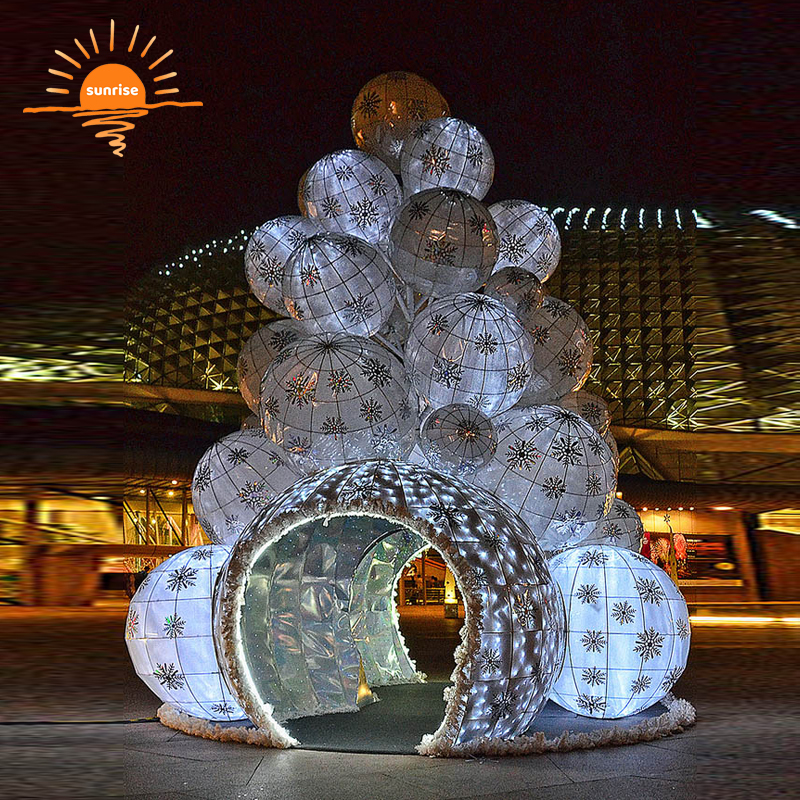 Outdoor Giant Decorations Metal Outdoor Lighted Giant LED Christmas Tree Music Programmable Artificial PVC Christmas Tree