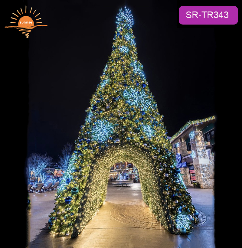 Commercial Outdoor Waterproof Big Giant Christmas Tree Animation DMX Music Light Show Led Western Lighting Christmas Tree Large