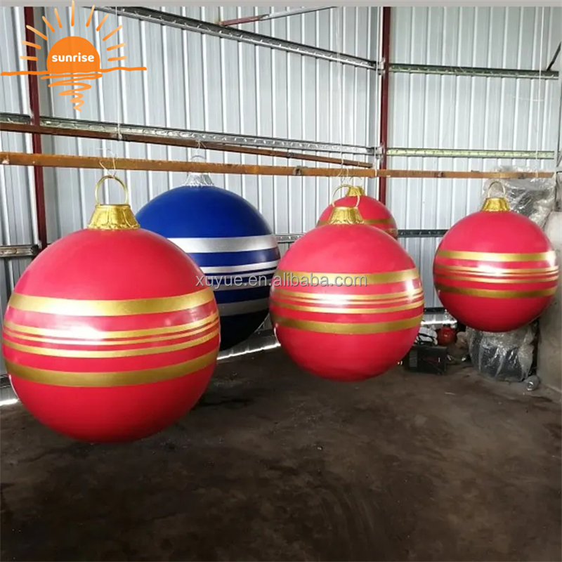 Giant Christmas Ornament Indoor and Outdoor Glass Fiber Colorful Ball Christmas Giant Ornament