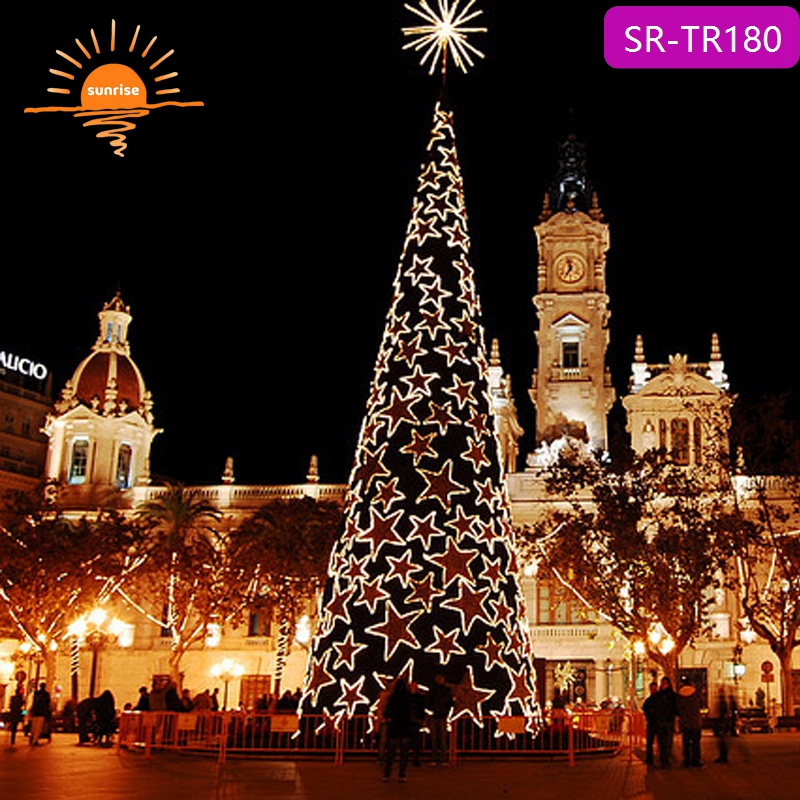 Hot Sale New LED Exterior Custom Smart Music Programmable Giant Decorative Christmas Tree Lights