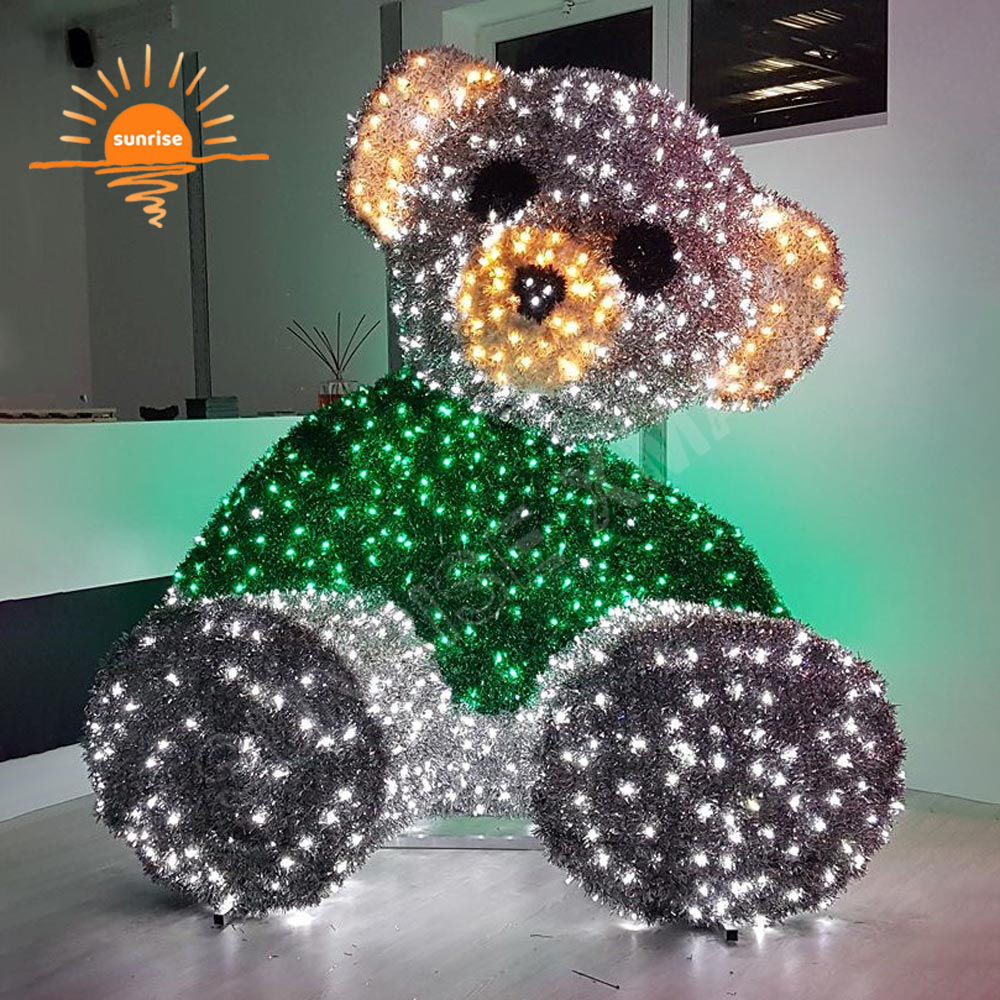 Large LED Penguin Motif Light Xmas Teddy Bear Festival Light Show Animal Commercial Christmas Lights for Zoo Park