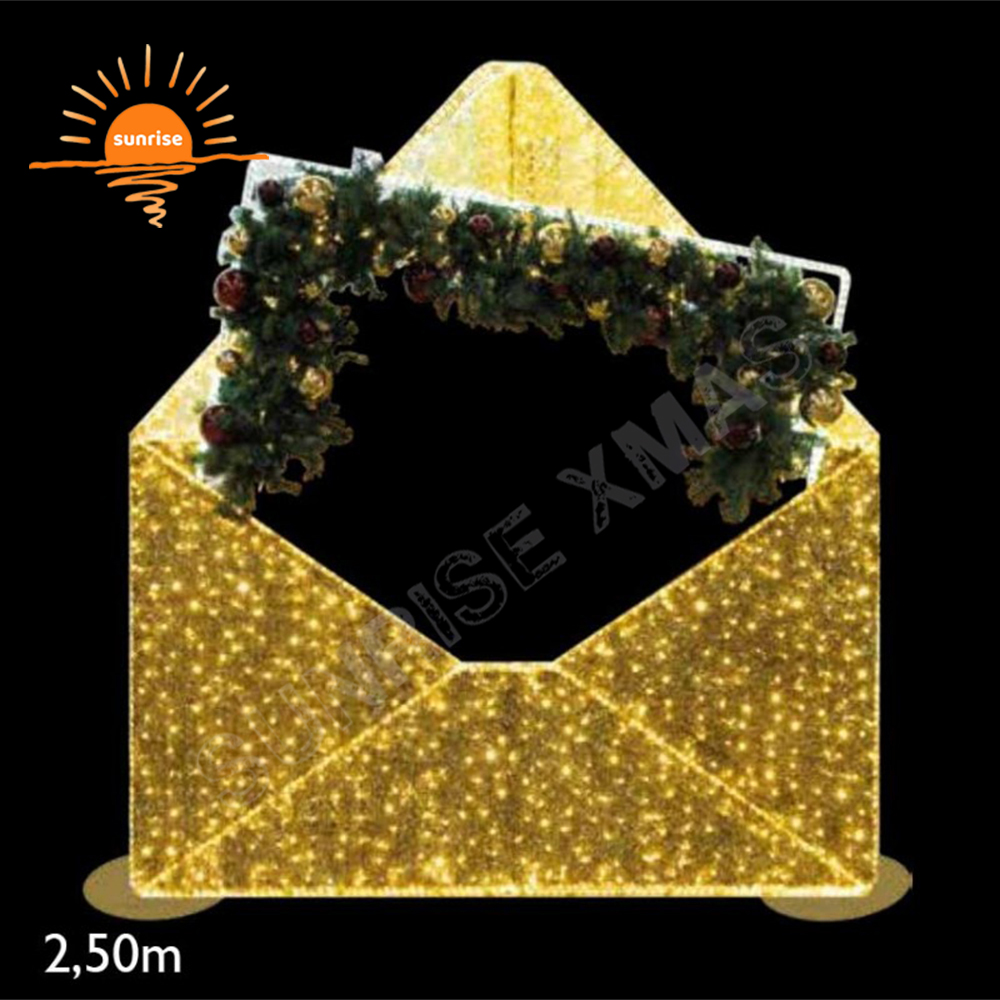 Christmas Outdoor Giant Commercial LED Lighted Xmas LED Rattan Wreath Candy Cake Cup Street Commercial Christmas Decorations
