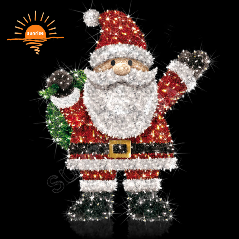 Led Lights North Pole Sigh Motif Panda and Bear Decoration for Playgrounds Animated Merry Christmas Santa Waterproof Decoration
