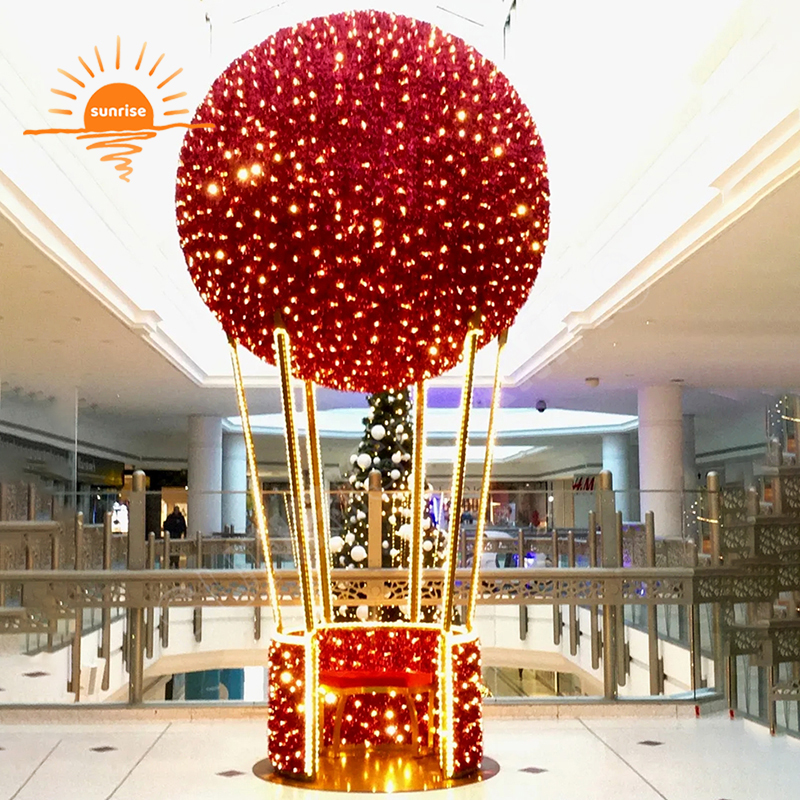 Support Customized Life Size/large Hot air Balloon Christmas Decorations Commercial Xmas Lights for Festive Displays in Stock