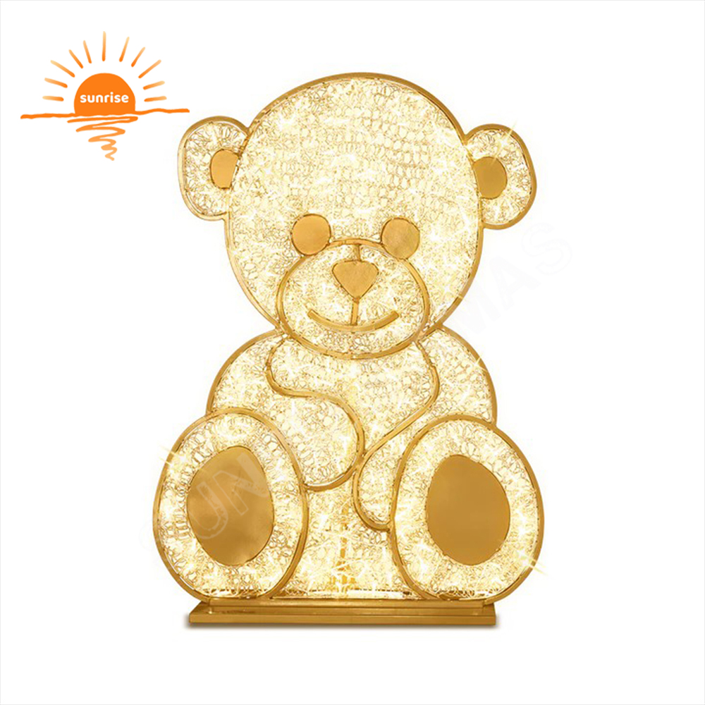 IP65 LED Xmas Teddy Bear for Shopping Center Decoration Christmas Lights Outdoor Waterproof Large LED Sitting Polar Bear Light