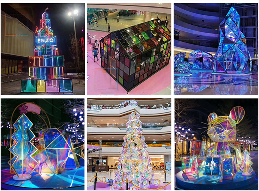 Frame Artificial Giant Christmas Tree Ornament Decoration 6meter Metal Sunrise Steel Frame and LED Light Large Xmas Tree CN;ZHE