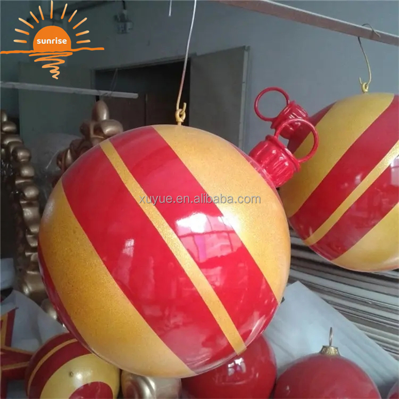 Giant Christmas Ornament Indoor and Outdoor Glass Fiber Colorful Ball Christmas Giant Ornament