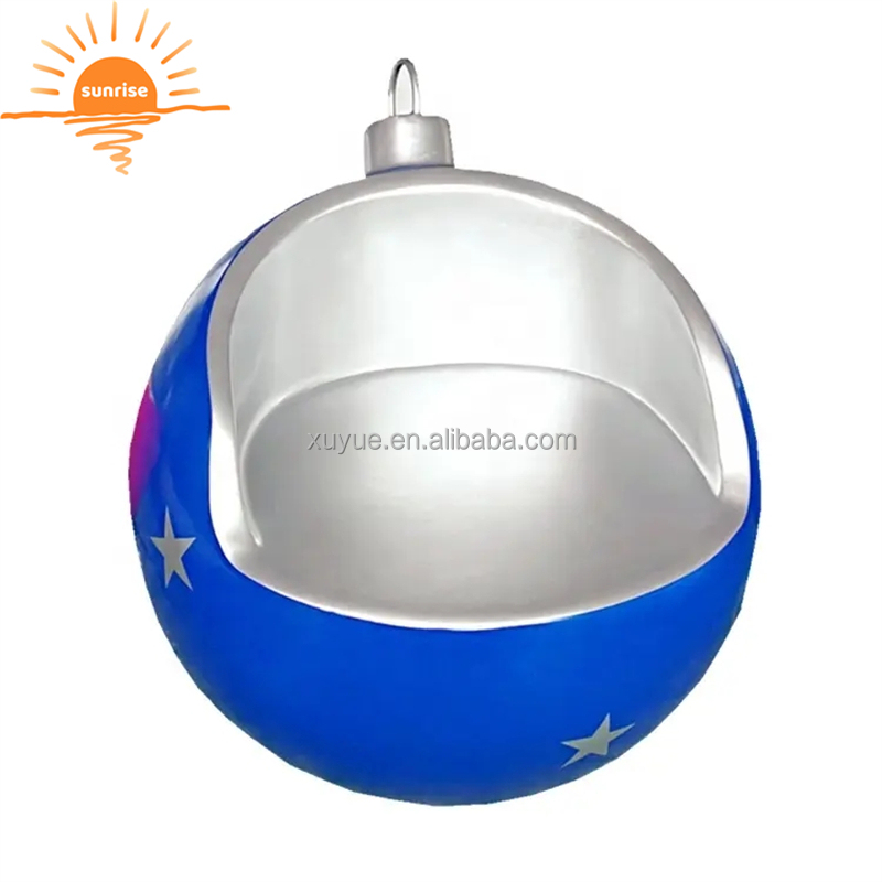 Commercial Christmas Decorations Diameter 80cm Fiberglass Ball Chair Christmas Decoration