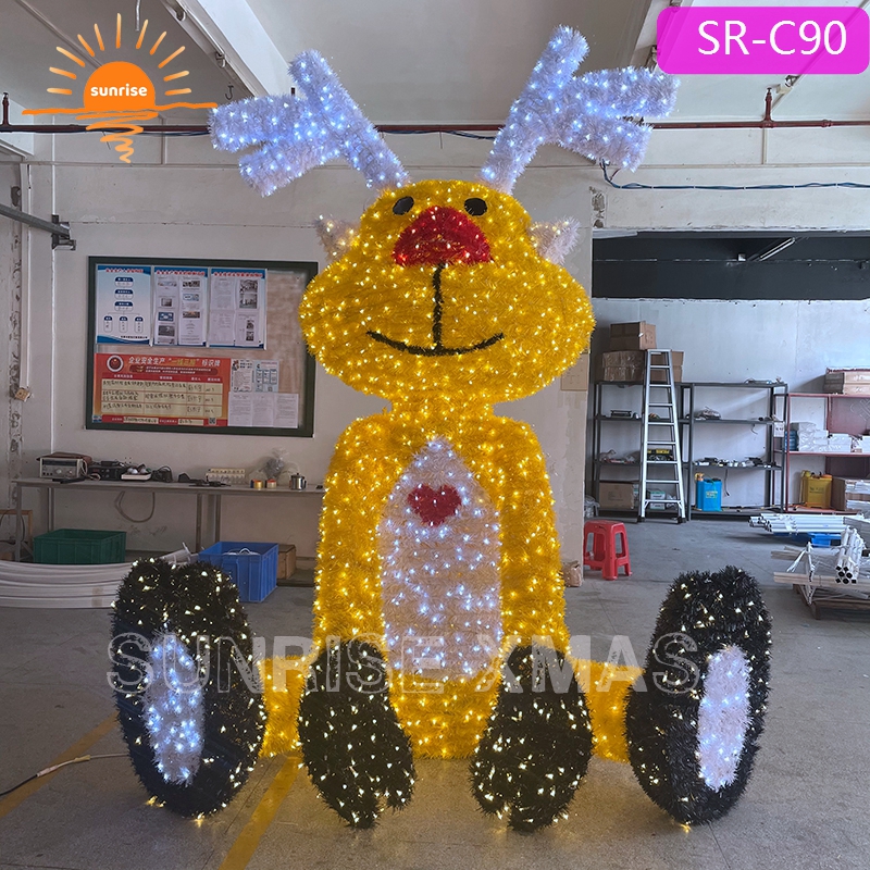 New Style 40cm 60cm 80cm Metal Christmas Gift Box for Shopping Center Decoration Indoor and Outdoor