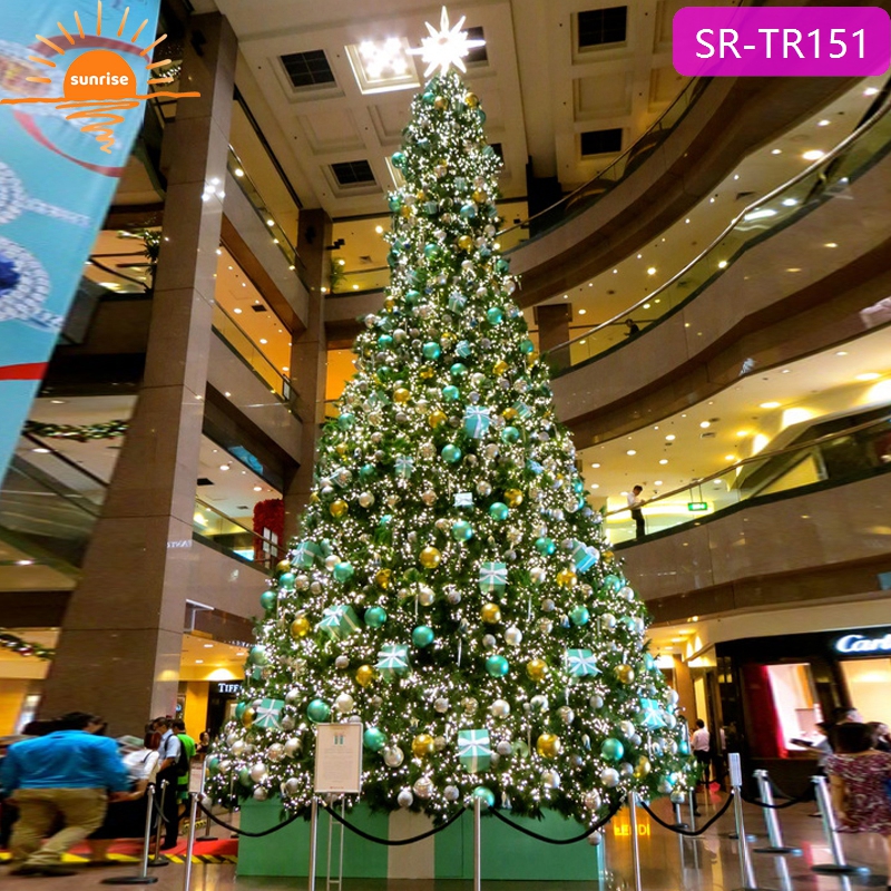 New Year's Large-scale Artificial LED Christmas Tree Is a Programmable Outdoor Steel Frame Christmas Tree for Holiday Parties