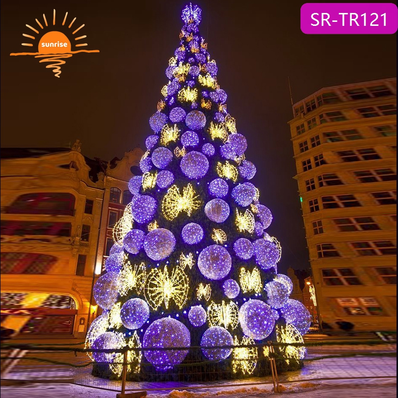Hot Sale New LED Exterior Custom Smart Music Programmable Giant Decorative Christmas Tree Lights
