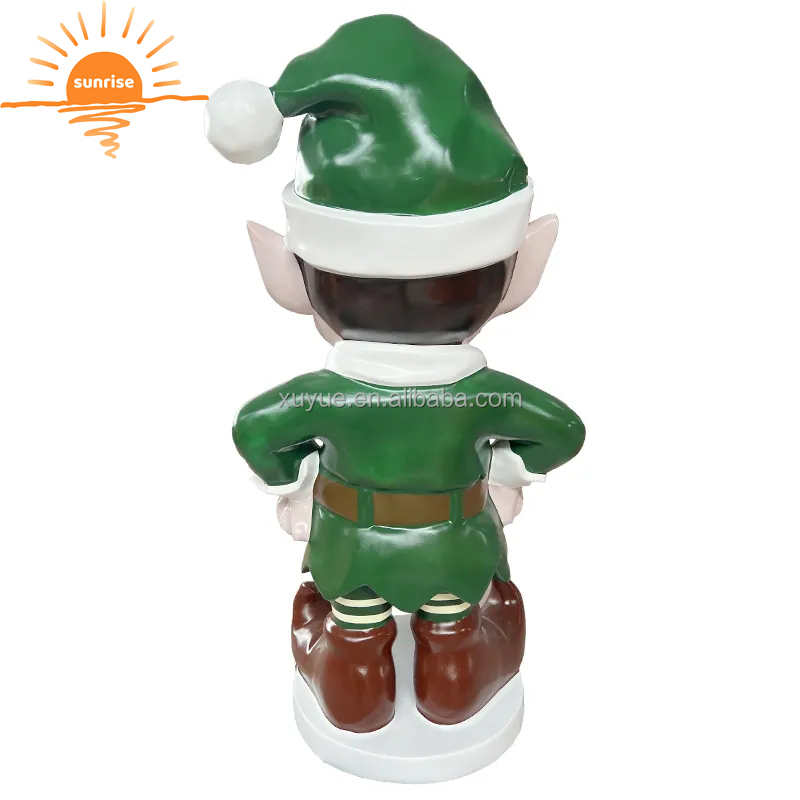 Fiberglass Christmas Decoration Elf Stunning Fiberglass Amusement Park Cartoon Decoration Elf Sculpture
