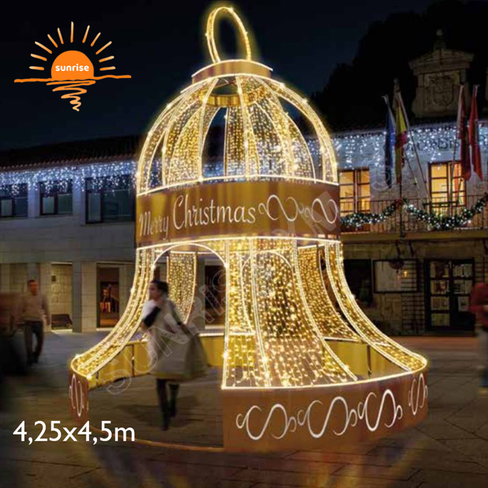 Christmas Lights Outdoor Waterproof Love Led Light Xmas Tree Decoration Supplies Santa Claus and Led Bell Chair Decoration